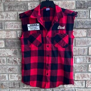 🍒💣 Sleeveless flannel costume inspired lumberjack